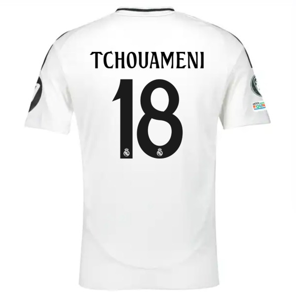 TCHOUAMENI #18 RM 1:1 Quality Home Fans Jersey 2024/25 （UCL Font)