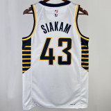 2023/24 Pacers SIAKAM #43 White NBA Jerseys