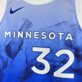 2023/24 Timberwolves TOWNS #32 Blue City Edition NBA Jerseys 热压