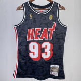 1993 Miami Heat BAPE×M&N #93 Black NBA Jerseys