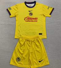 2024/25 Club America Home Yellow Kids Soccer Jersey