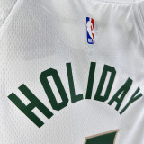 2023/24 Celtics HOLIDAY #4 White City Edition NBA Jerseys