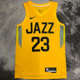 2023 Jazz MARKKANEN #23 Yellow NBA Jerseys