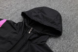 2024 AC Black Hoody Zipper Jacket Windbreaker
