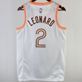 2023/24 Spurs LEONARD #2 White City Edition NBA Jerseys