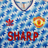 1990-1992 M Utd Away Retro Soccer Jersey