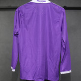 2016/17 RM Purple Away Retro Player Version Long Sleeve Soccer Jersey 球员版