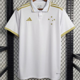 2023 Cruzeiro White Memorial Fans Soccer Jersey