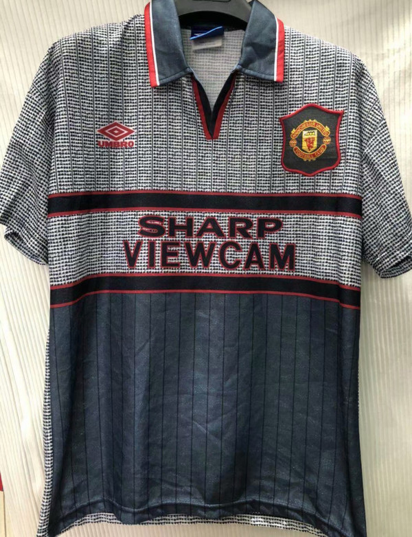 1995/96 M Utd Away Black Retro Soccer Jersey