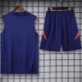 2025 Spain Sapphire Blue Vest Training Jersey(A Set)