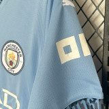 CHAMPIONS #24 Man City 1:1 Quality Home Blue Fans Jersey 2024/25 新款
