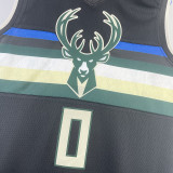 2023/24 Bucks LILLARD #0 Black NBA Jerseys