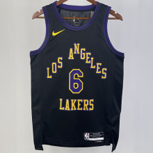 2023/24 Lakers JAMES #6 Black City Edition NBA Jerseys