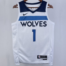 2023/24 Timberwolves ANDERSON #1 White NBA Jerseys