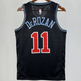 2023/24 Bulls DEROZAN #11 Black City Edition NBA Jerseys 热压