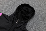 2024 AC Black Hoody Zipper Jacket Windbreaker