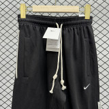 2024/25 Nk~ Black Pure Cotton Sports Trousers Zipper style