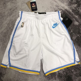 2023 Lakers White Retro NBA Pants