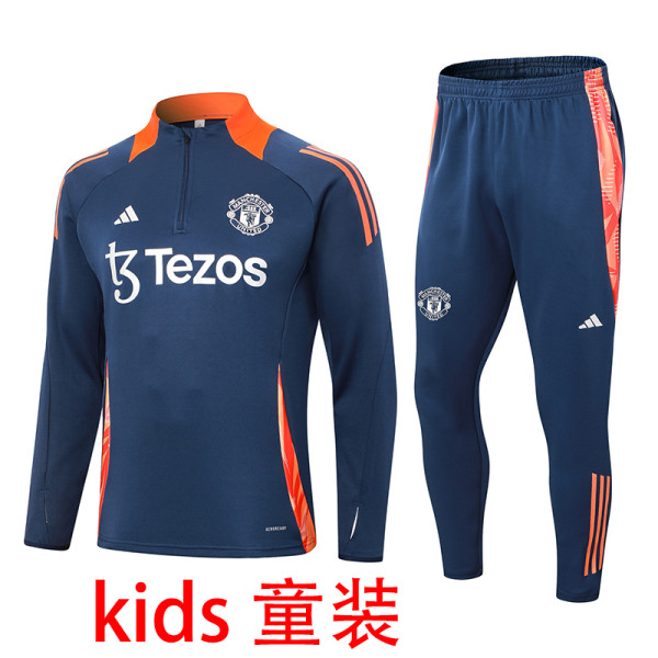 2025 M Utd Sapphire Blue Kids Sweater Tracksuit