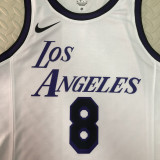 Lakers BRYANT #8 White City Edition NBA Jerseys