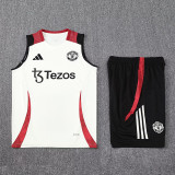 2025 M Utd White Vest Training Jersey(A Set)