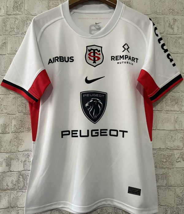20224/25 Stade Toulousain Away White Rugby Shirt 图卢斯