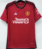 HøJLUND #11 M Utd 1:1 Quality Home Red Fans Jersey 2023/24 (UCL Font 欧冠字体)