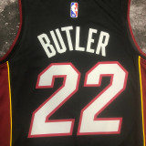 2023/24 Miami Heat BUTLER #22 Black NBA Jerseys 热压