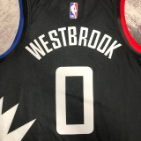 2023 Clippers WESTBROOK #0 Black NBA Jerseys
