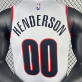 2023/24 Trail Blazerst HENDERSON #00 White NBA Jerseys