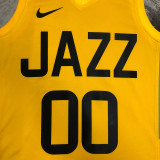 2023 Jazz CLARKSON #00 Yellow NBA Jerseys