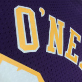 1996/97 Lakers O'NEAL #34 Retro Purple NBA Jerseys热压