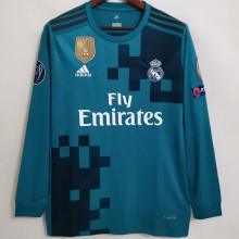 2017/18 RM 3rd Retro Long Sleeve Soccer Jersey (Have All Patch 2017+12 全臂章)