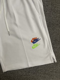 2025 NK White Embroidered Multicolor Logo Casual Short Pants CN02白