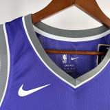 2023/24 Kings SABONIS #10 Purple NBA Jerseys 热压