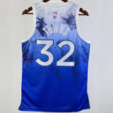 2023/24 Timberwolves TOWNS #32 Blue City Edition NBA Jerseys 热压