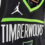 2024 Timberwolves EDWARDS #5 Black NBA Jerseys 热压