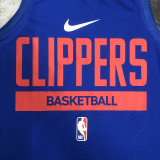 2023/24 Clippers Blue Training Tank Top NBA Jerseys