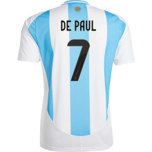 DE PAUL # 7 Argentina Home Fans Soccer Jersey 2024/25