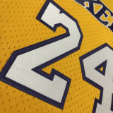 2008/09 Lakers BRYANT #24 Yellow Retro NBA Jerseys 热压