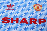 1990-1992 M Utd Away Long Sleeve Retro Soccer Jersey