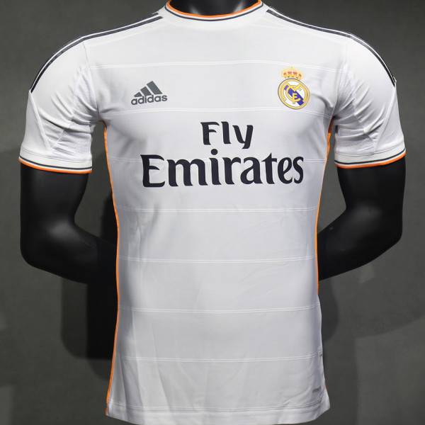 2013/14 RM White Home Retro Player Version Soccer Jersey 球员版