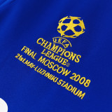 2008 CFC UCL FINAL MOSCOW Blue Retro Soccer Jersey