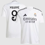 MBAPPÉ #9 RM 1:1 Quality Home Fans Jersey 2024/25 （UCL Font)