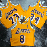 2023 Lakers RODMAN #73 Yellow Retro NBA Jerseys 热压