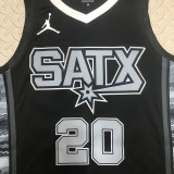 Spurs GINOBILI #20 Black NBA Jerseys