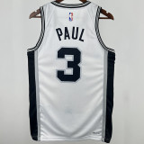Spurs PAUL #3 White NBA Jerseys