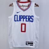 2023/24 Clippers WESTBROOK #0 White NBA Jerseys