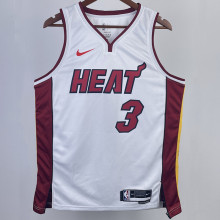 2023/24 Miami Heat WADE #3 White NBA Jerseys