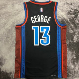 2023/24 KC Thunder GEORGE #13 Black City Edition NBA Jerseys